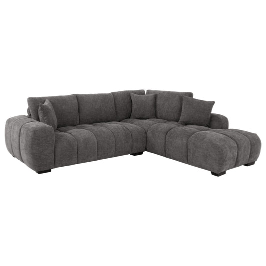 Corner Sofa (right) Coven Hm3266.03r Dark Grey Fabric 298x102-208x85hcm.