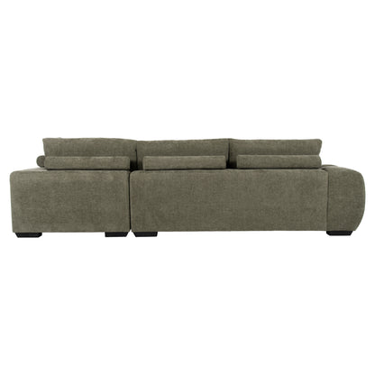 Corner Sofa (right) Coven Hm3266.04r Green Fabric 298x102-208x85hcm.