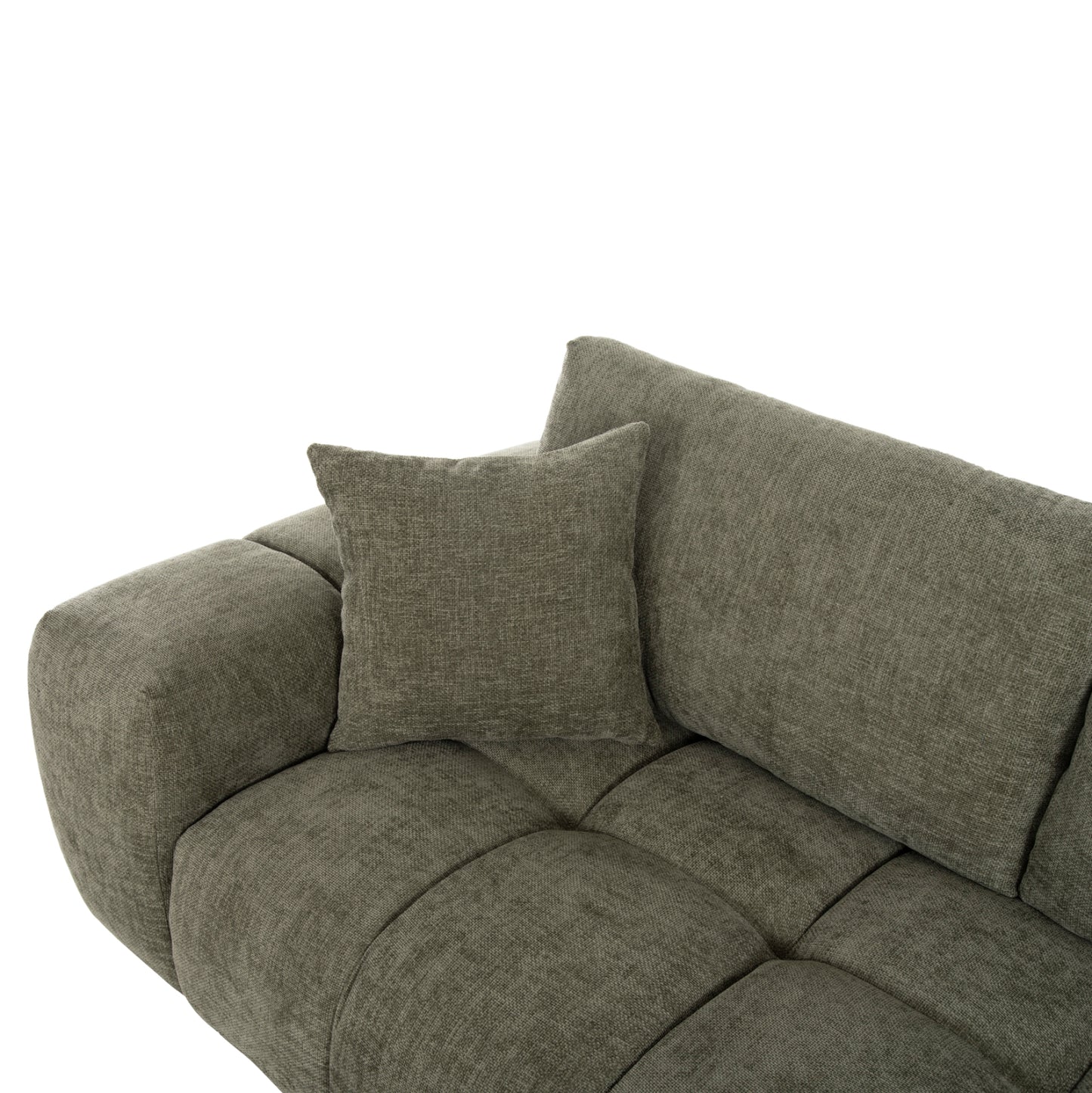 Corner Sofa (right) Coven Hm3266.04r Green Fabric 298x102-208x85hcm.