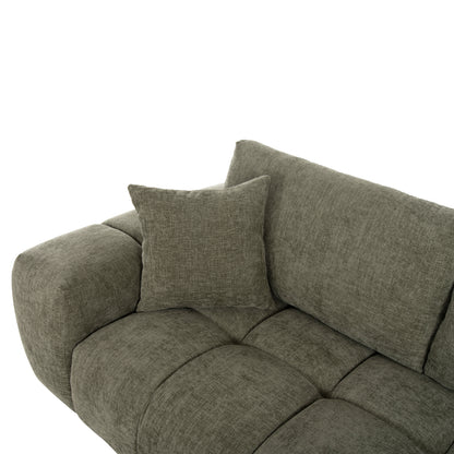 Corner Sofa (right) Coven Hm3266.04r Green Fabric 298x102-208x85hcm.
