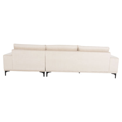 Corner Sofa (right) Noa Hm3278.01r Ecru Fabric 288x90-157x67-80hcm.