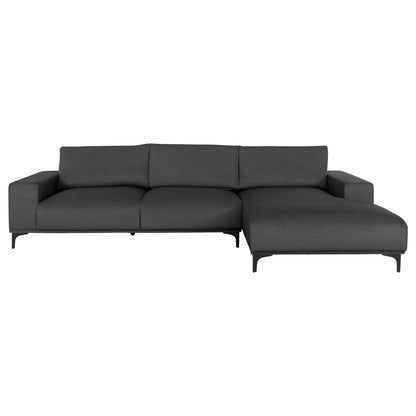 Corner Sofa (right) Noa Hm3278.02r Anthracite Fabric 288x90-157x67-80hcm.