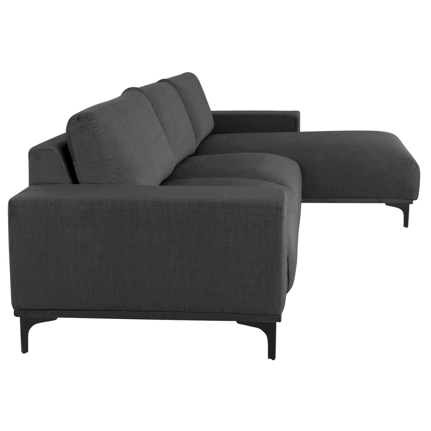 Corner Sofa (right) Noa Hm3278.02r Anthracite Fabric 288x90-157x67-80hcm.