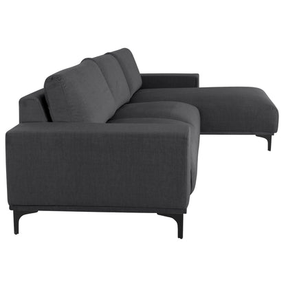 Corner Sofa (right) Noa Hm3278.02r Anthracite Fabric 288x90-157x67-80hcm.