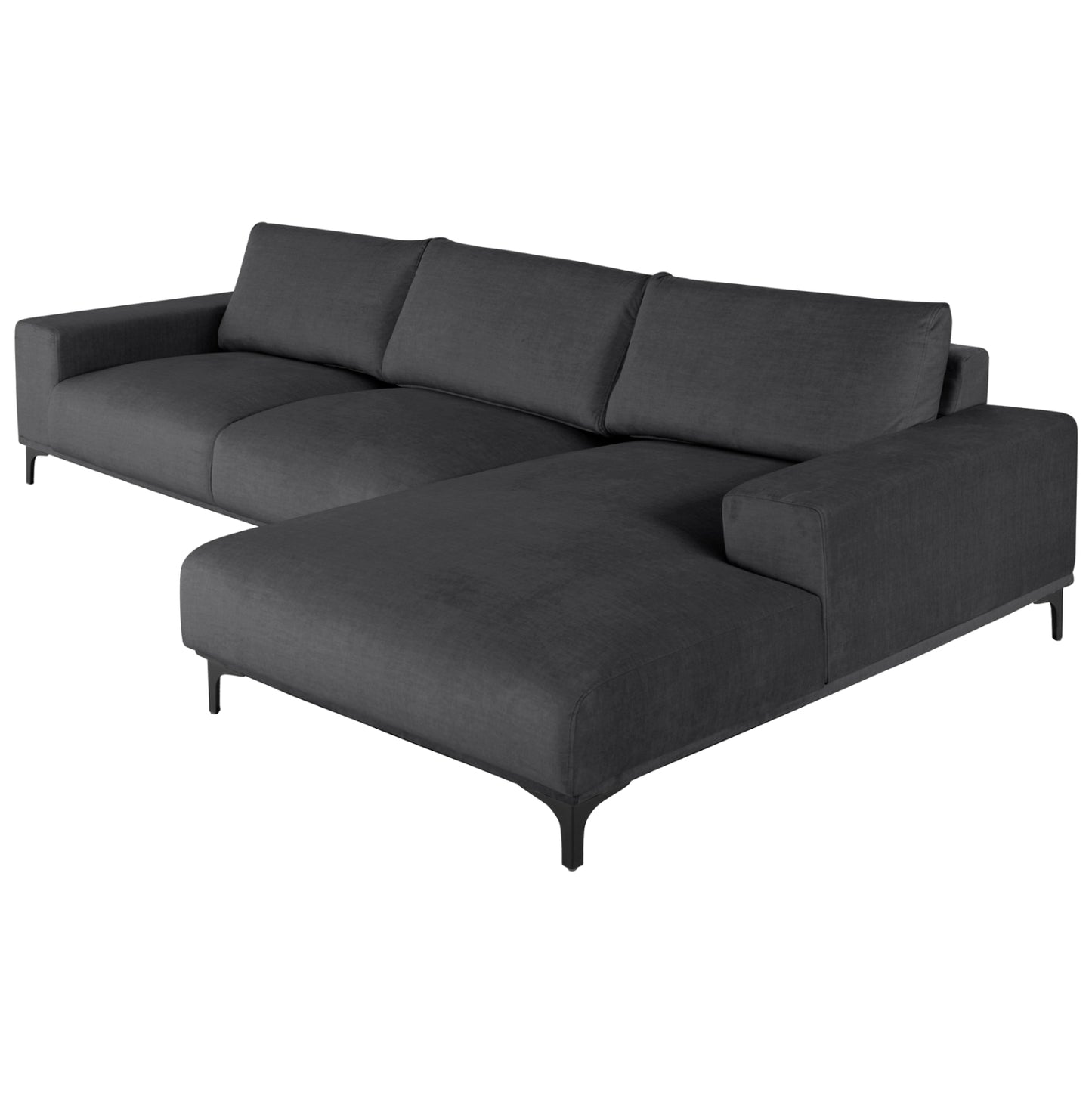 Corner Sofa (right) Noa Hm3278.02r Anthracite Fabric 288x90-157x67-80hcm.