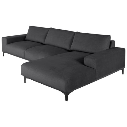 Corner Sofa (right) Noa Hm3278.02r Anthracite Fabric 288x90-157x67-80hcm.