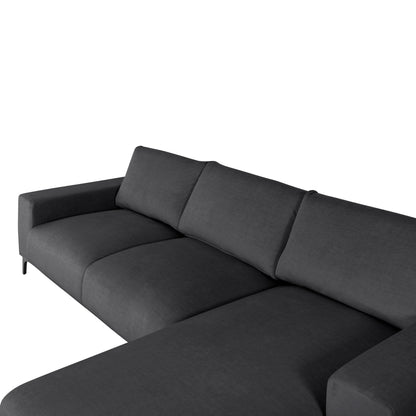 Corner Sofa (right) Noa Hm3278.02r Anthracite Fabric 288x90-157x67-80hcm.