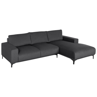Corner Sofa (right) Noa Hm3278.02r Anthracite Fabric 288x90-157x67-80hcm.