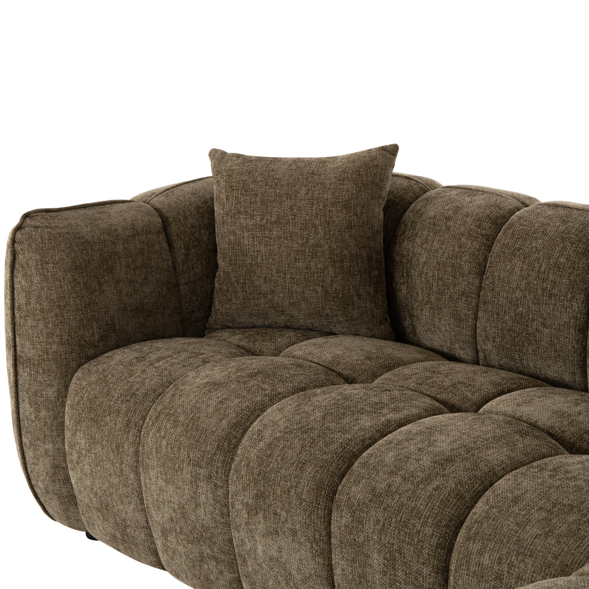 Corner Sofa (right) Lykke Hm3326.03r Green Fabric 280x89-165(chaise)x70hcm.