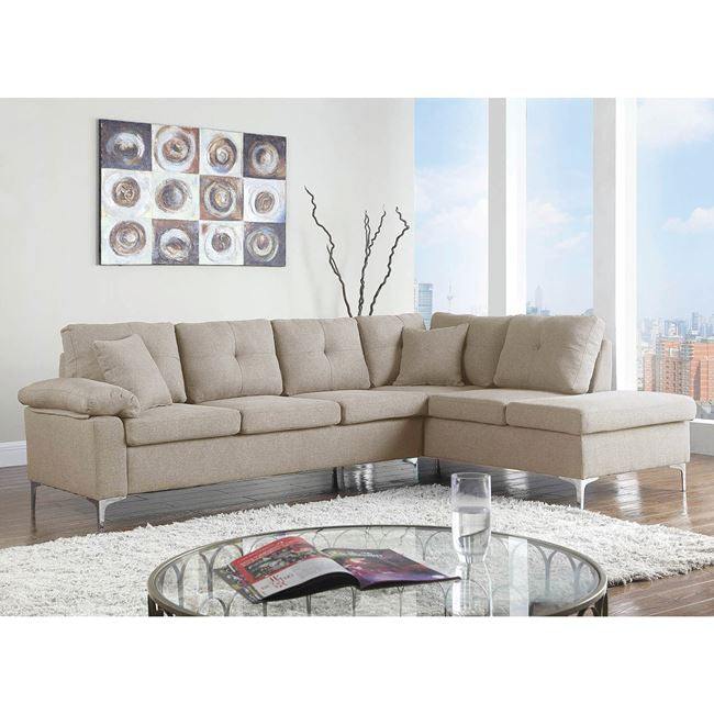 Corner Right Sofa 282x197x90 Cm Hm3086r Beige