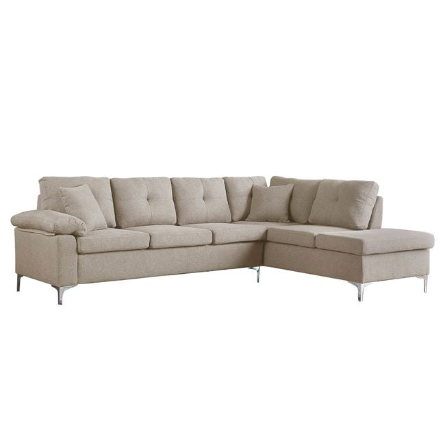 Corner Right Sofa 282x197x90 Cm Hm3086r Beige