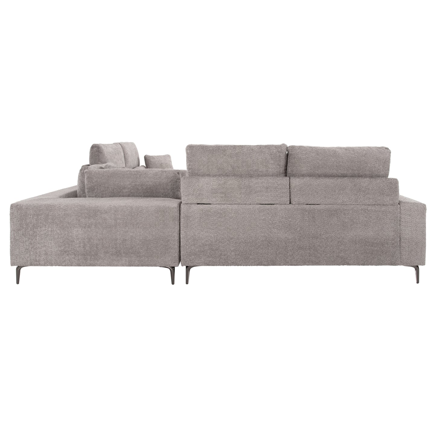 Corner Sofa Symmet Hm3269.01 Light Gray Fabric-glossy Anthracite Legs 314x314x90-102hcm.
