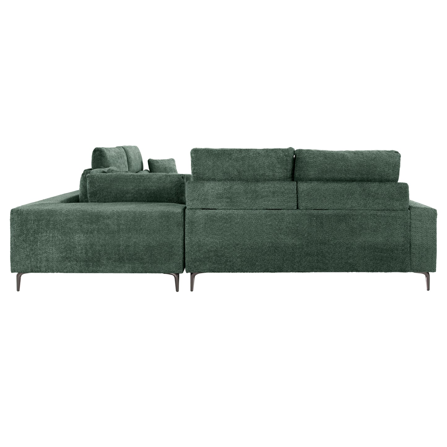 Corner Sofa Symmet Hm3269.05 Green Fabric-glossy Anthracite Legs 314x314x90-102hcm.