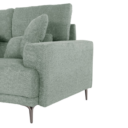 Corner Sofa Symmet Hm3269.06 Mint Fabric-glossy Anthracite Legs 314x314x90-102hcm.