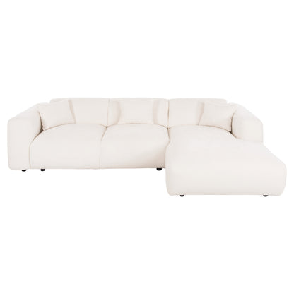 Corner Sofa Bricken Hm3275.02r White Fabric 110-282x98-160x72hcm.