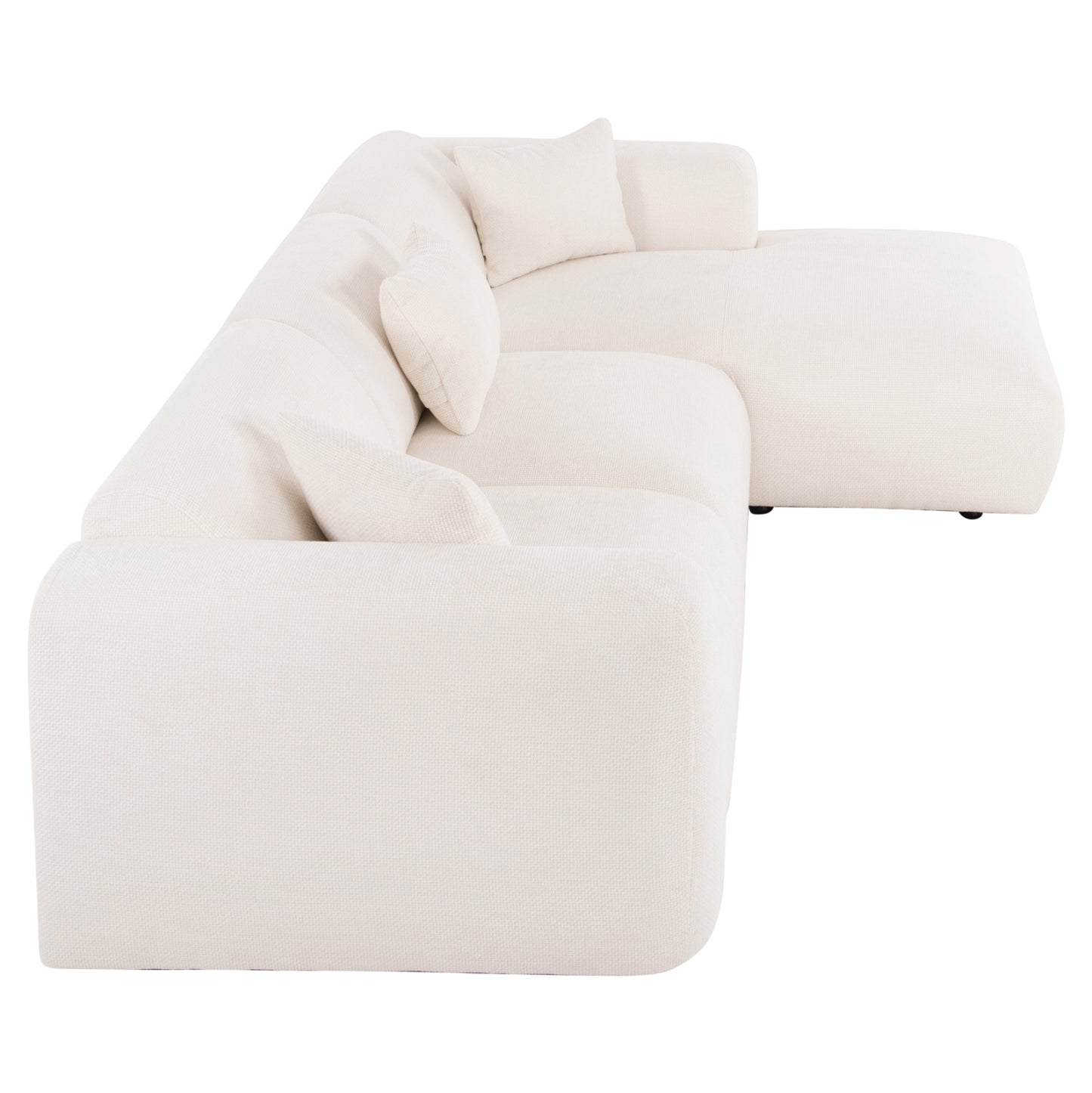 Corner Sofa Bricken Hm3275.02r White Fabric 110-282x98-160x72hcm.