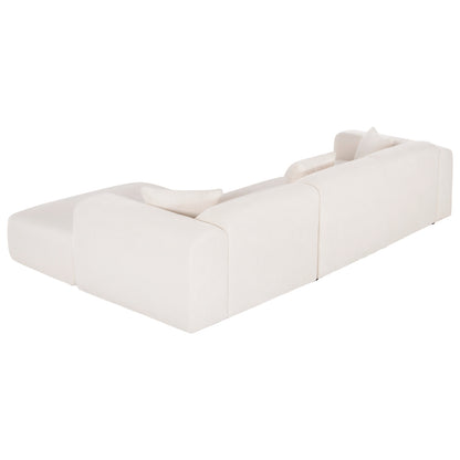 Corner Sofa Bricken Hm3275.02r White Fabric 110-282x98-160x72hcm.