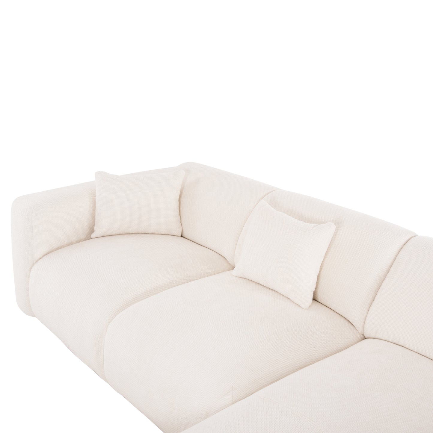 Corner Sofa Bricken Hm3275.02r White Fabric 110-282x98-160x72hcm.