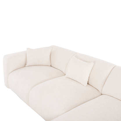 Corner Sofa Bricken Hm3275.02r White Fabric 110-282x98-160x72hcm.