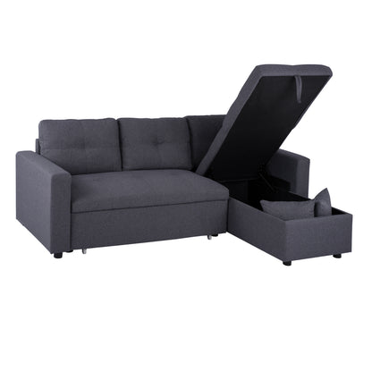 Corner Sofa Bed Wayne 224x147x85 Hm3028.11 Grey Fabric