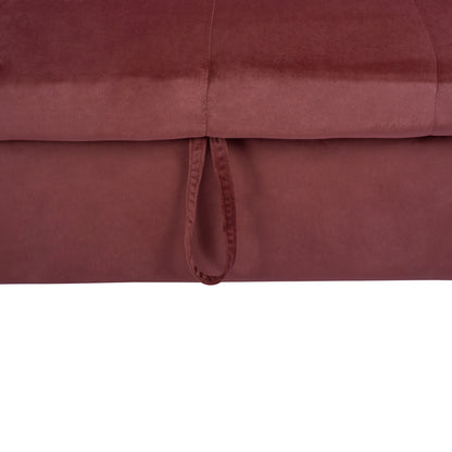 Corner Sofa Bed Velvet Dusty Pink Wayne 224x147x85cm. Hm3028.12