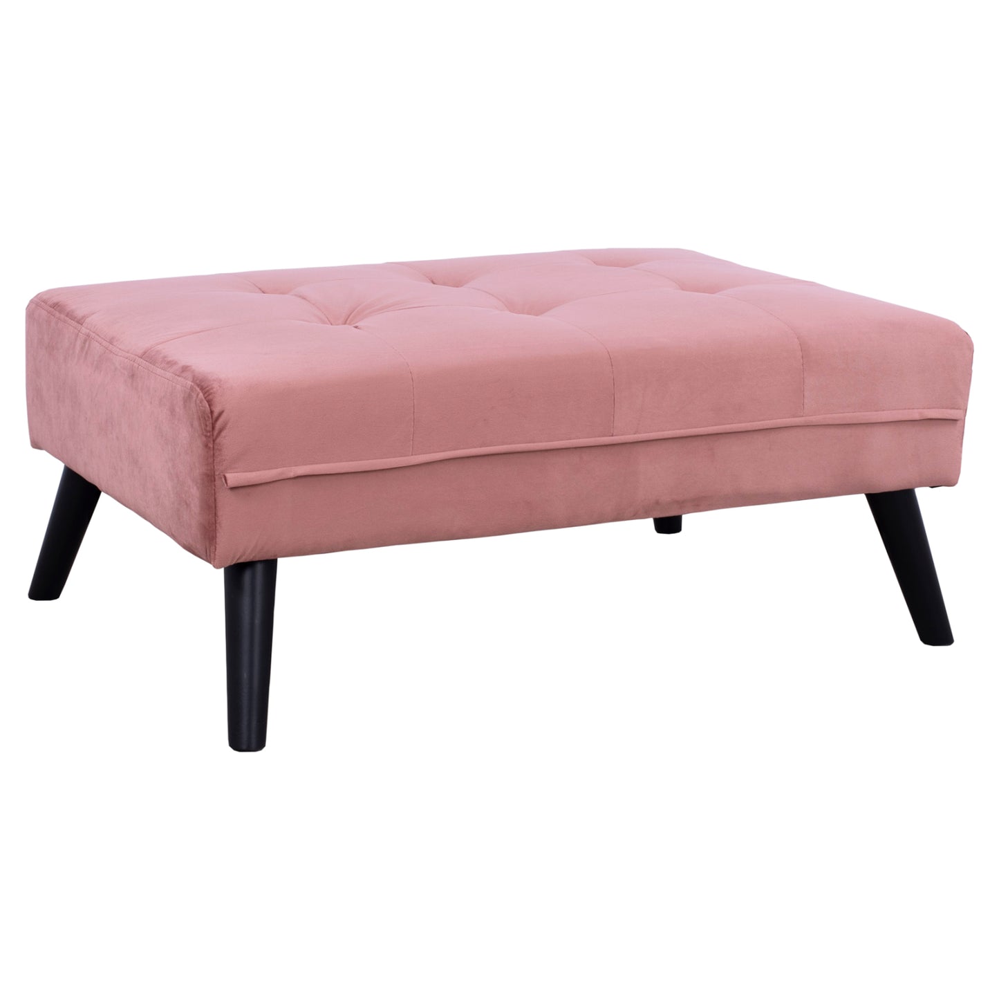 Corner Sofa Bed Velvet Dusty Pink With Footrest 211x158x83y Cm.hm3151.02