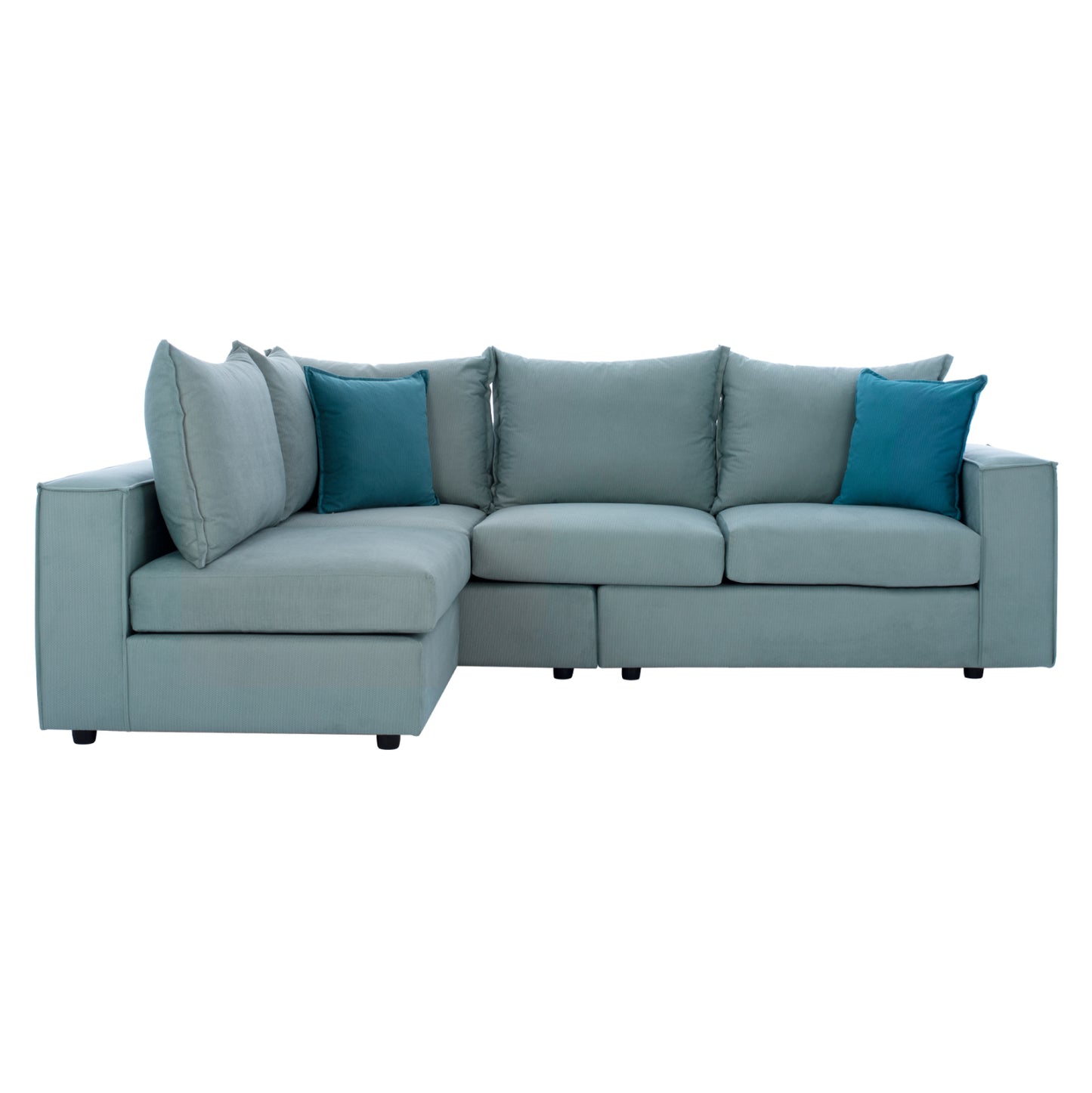Corner Sofa “monza”, Interchangeable, 3 Pcs, Pistachio Green, Stain-resistant, Water-repellent