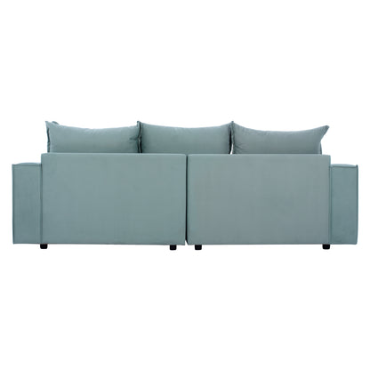 Corner Sofa “monza”, Interchangeable, 3 Pcs, Pistachio Green, Stain-resistant, Water-repellent