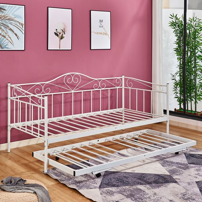 Hm571.02 Sofa Bed Maeko 190x90,white,auxiliary Bed 85x185