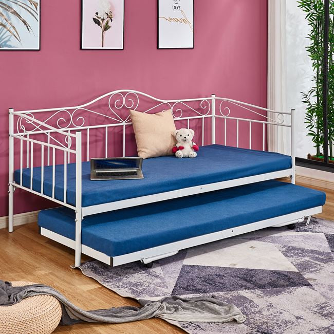 Hm571.02 Sofa Bed Maeko 190x90,white,auxiliary Bed 85x185