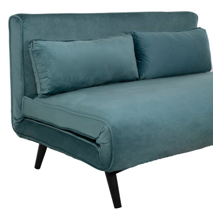 Sofabed For 2 People Asma Hm3077.15 Velvet In Mint Color 140x80x77hcm.