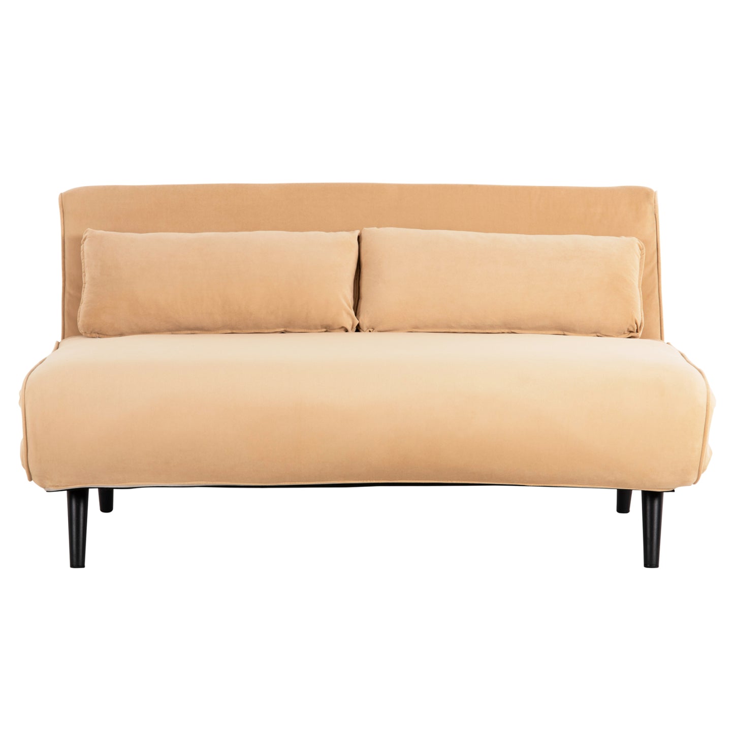 Sofabed For 2 People Asma Hm3077.17 Velvet In Beige Color 140x80x77hcm.