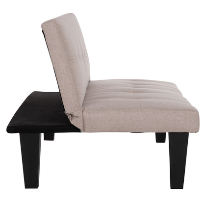 Sofabed 2-seater Koro Hm3304.04 Beige Pu Leather 165x75x64hcm.