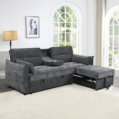 Sofabed Multiform 2-seater Velar Hm3305.01 Grey Fabric 208x86x85hcm.