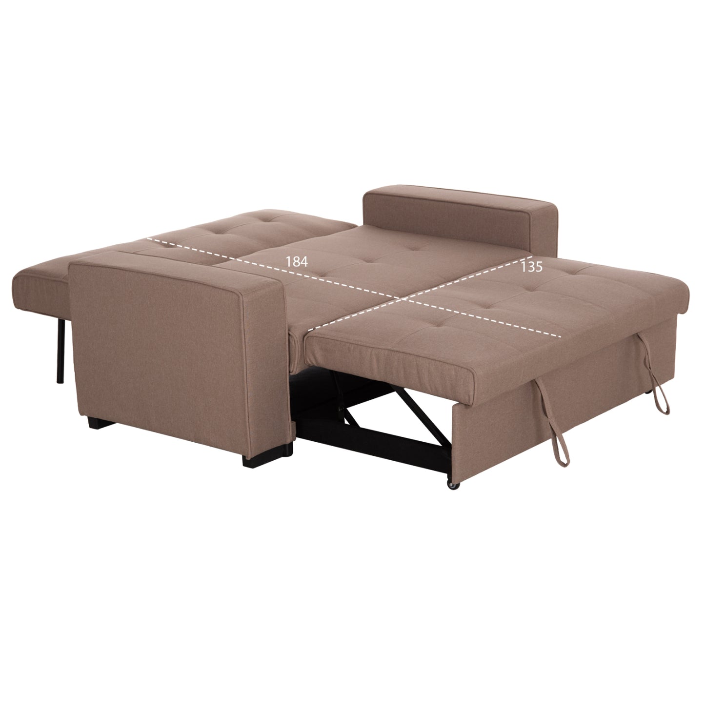 Sofa/bed Kanna 2-seater Kanna Hm3082.02 With Beige Fabric 175x92x87Ηcm
