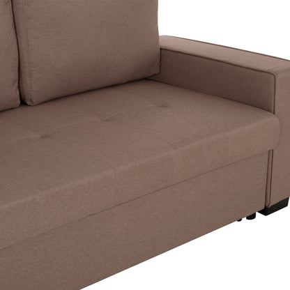 Sofa/bed Kanna 2-seater Kanna Hm3082.02 With Beige Fabric 175x92x87Ηcm