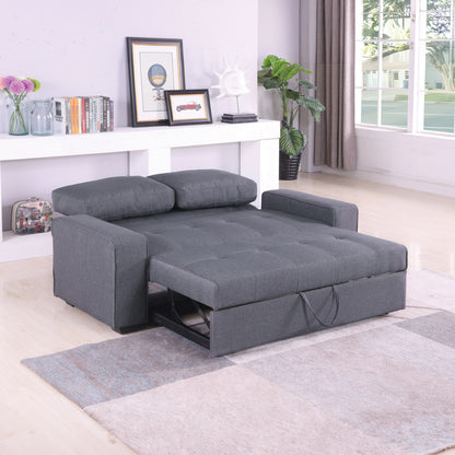 Sofa/bed Kanna 2 Seater Hm3082.10 With Grey Fabric 176x102x91Ηcm