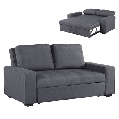 Sofa/bed Kanna 2 Seater Hm3082.10 With Grey Fabric 176x102x91Ηcm