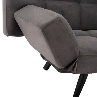 Sofa Bed 3 Seater From Velvet Grey Hm3167.01 182x80x88cm