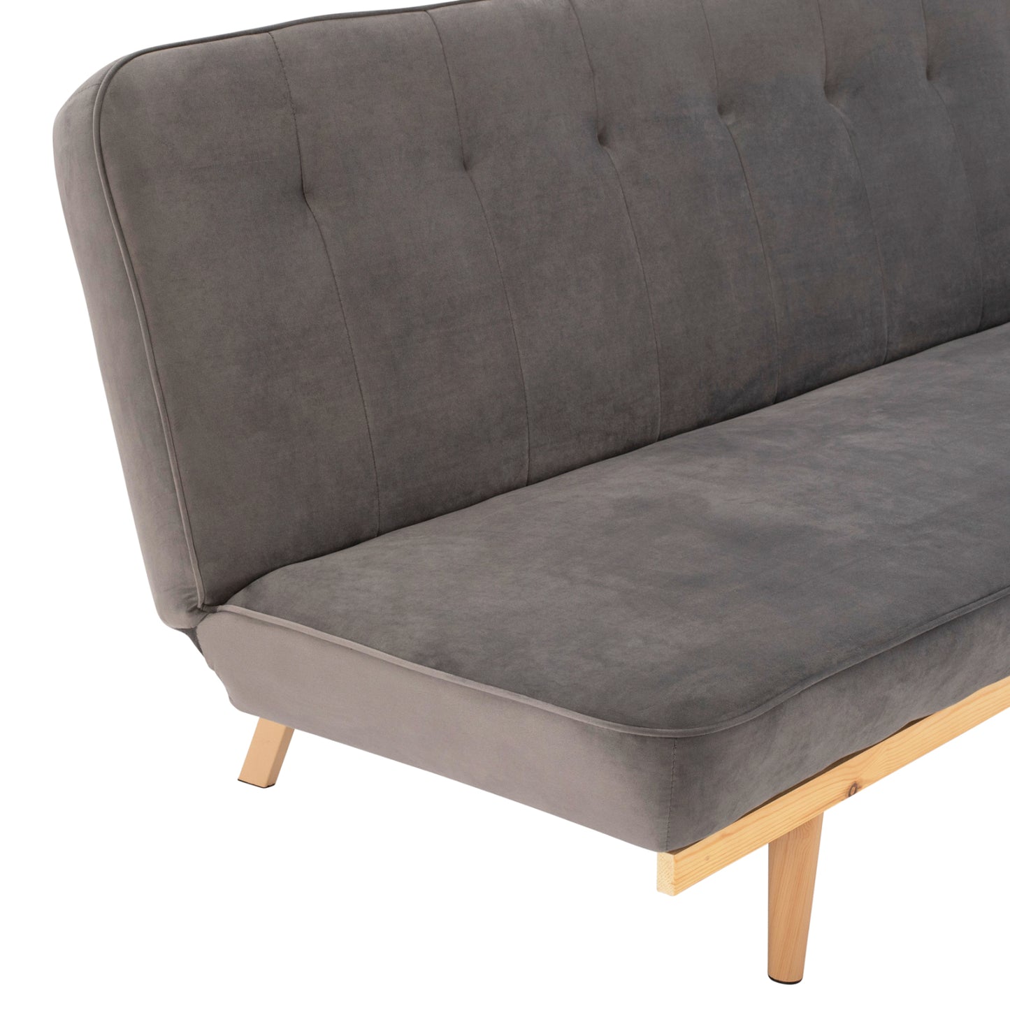 Sofa Bed 3 Seater From Velvet Grey Hm3168.01 193x85x88cm