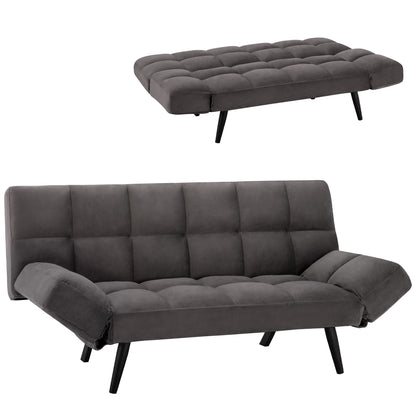 Sofa Bed 3 Seater From Velvet Grey Hm3167.01 182x80x88cm