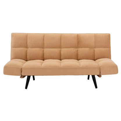 Sofa Bed 3 Seater Velvet Beige Hm3167.07 182x80x88cm