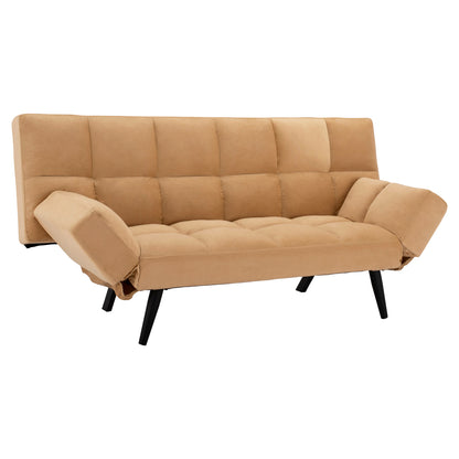 Sofa Bed 3 Seater Velvet Beige Hm3167.07 182x80x88cm