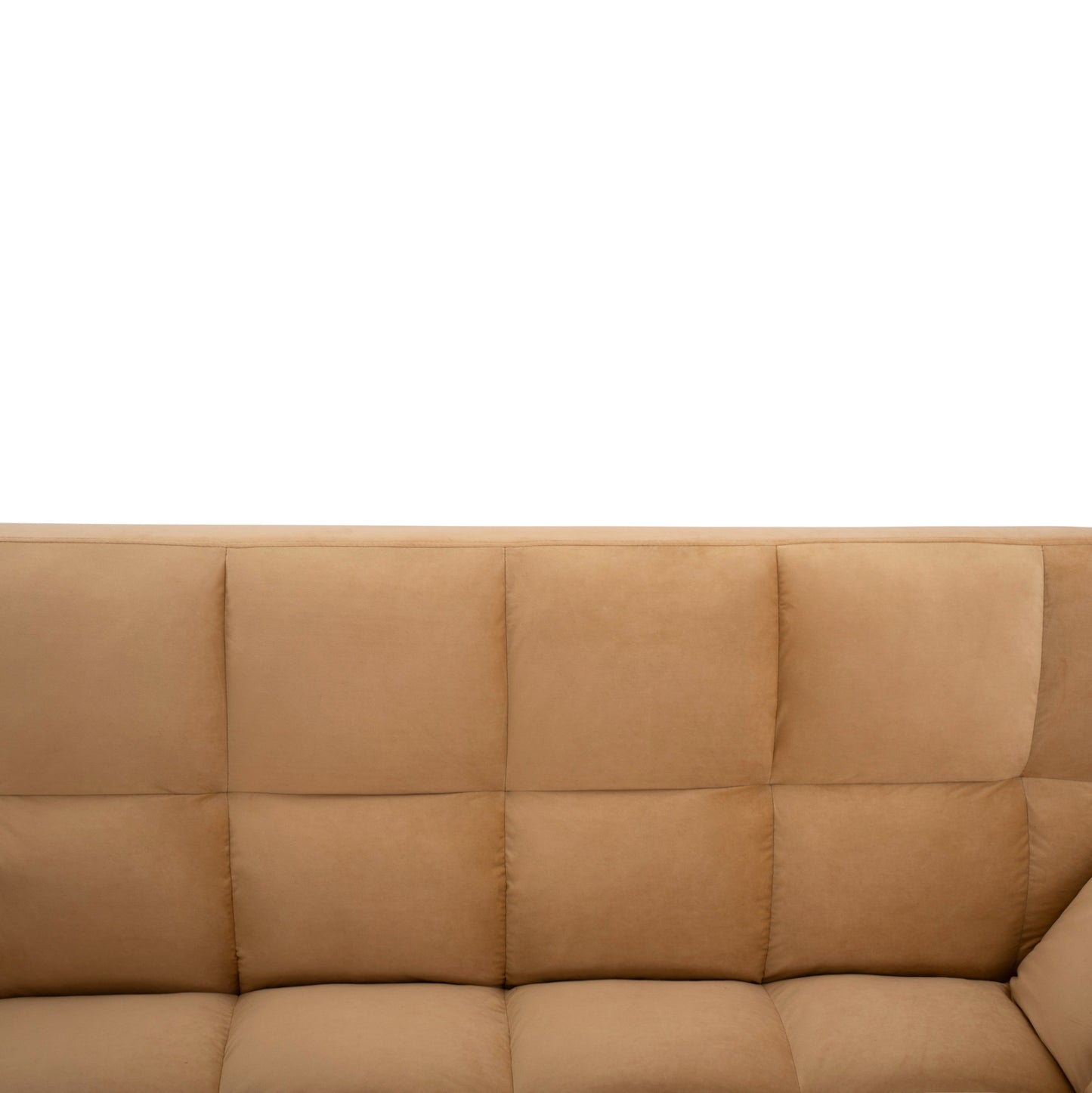 Sofa Bed 3 Seater Velvet Beige Hm3167.07 182x80x88cm