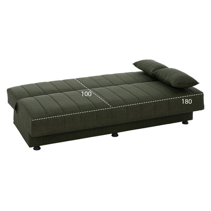 Hm3239.05 Andri Three-seater Sofa-bed, Cypress Green Fabric