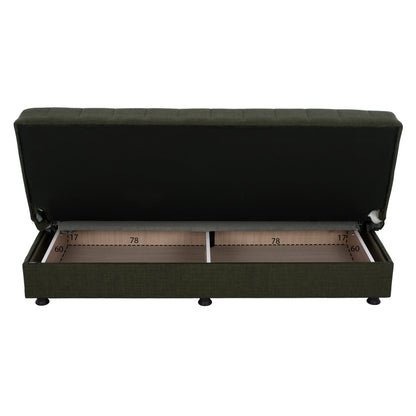 Hm3239.05 Andri Three-seater Sofa-bed, Cypress Green Fabric