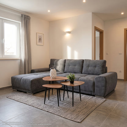 Left Corner Sofabed Comfyra Hm3336.01l Grey Fabric 270x181x75hcm.