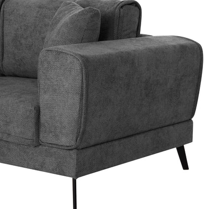 Corner Sofabed (left) Zenora Hm3337.01l Dark Grey Fabric 303x214x80hcm