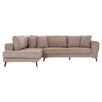 Corner Sofabed (left) Zenora Hm3337.03l Beige Fabric 303x214x80hcm