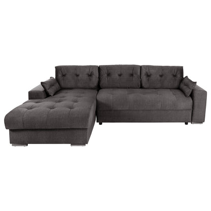 Corner (left) Sofa-bed With Storage Space Clancy Hm3281.02l Anthracite Fabric 308x181x92hcm.